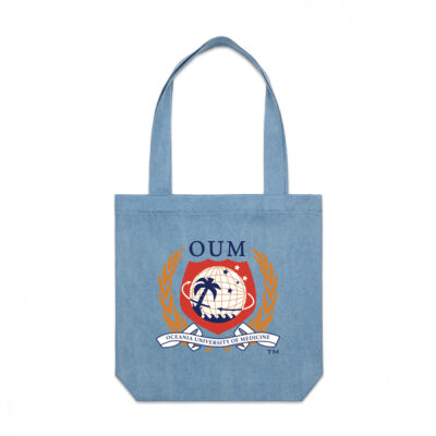 OUM Large Logo Carrie Bag - Denim Thumbnail